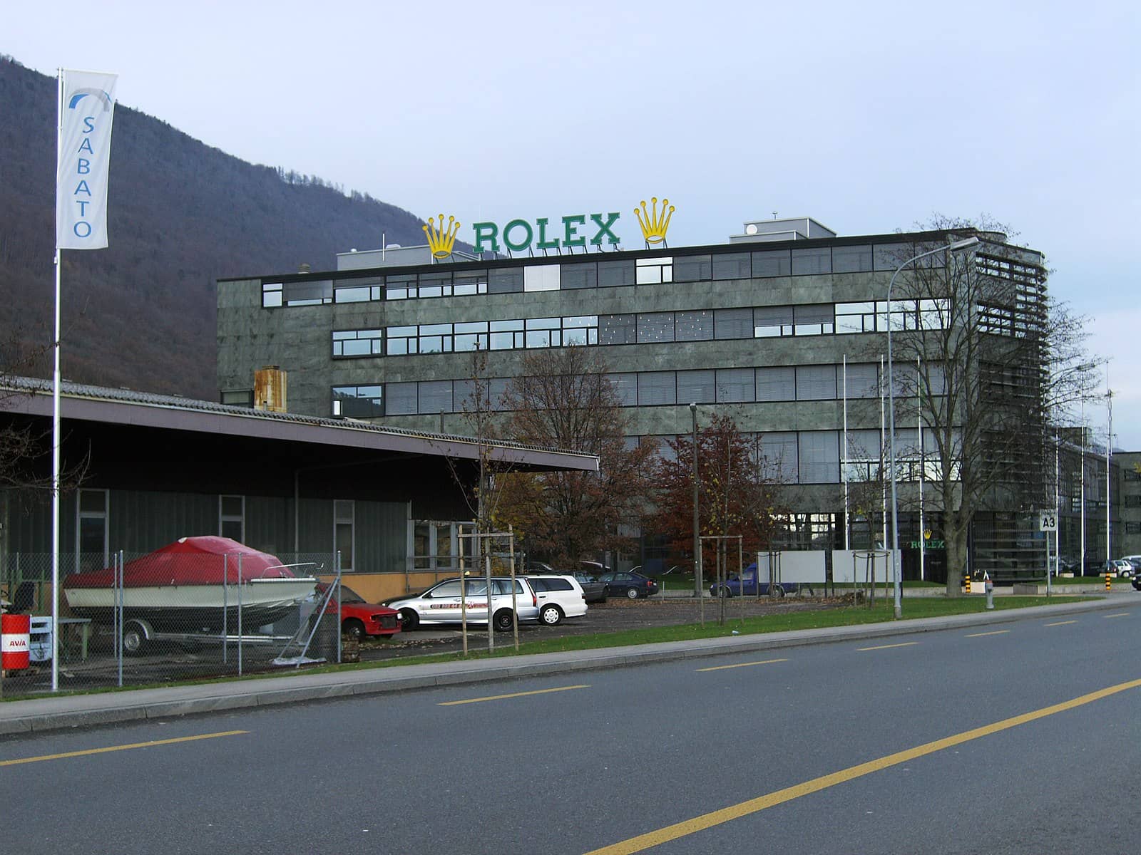 Rolex manufacture building in Bienne, Switzerland