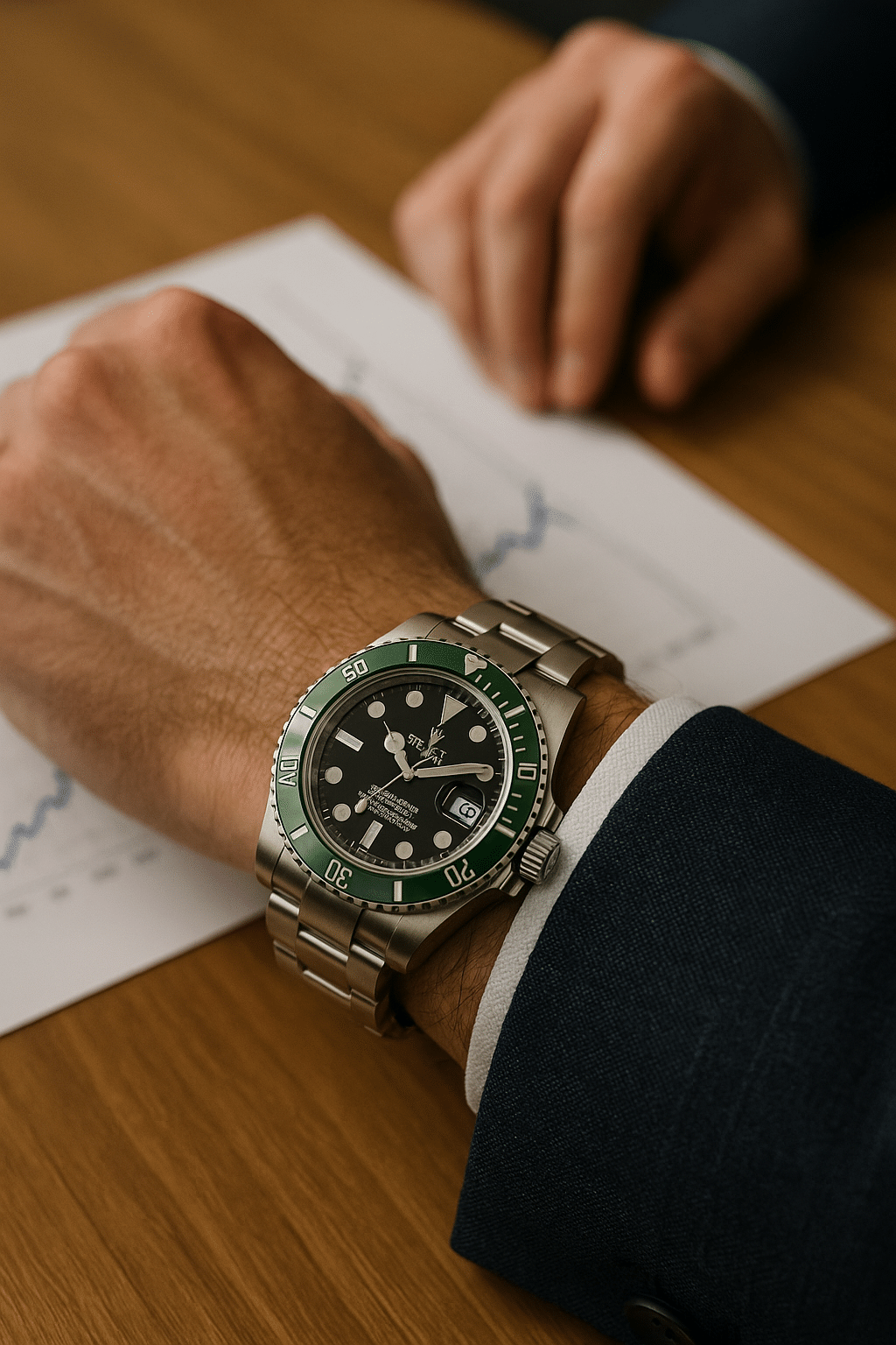 Luxury Rolex watches, Datejust and Submariner models, shown in detailed close-up under warm lighting
