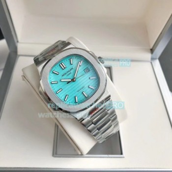 Replica Patek Philippe Tiffany Blue Nautilus 5711 Watch Stainless Steel Bracelet 40MM