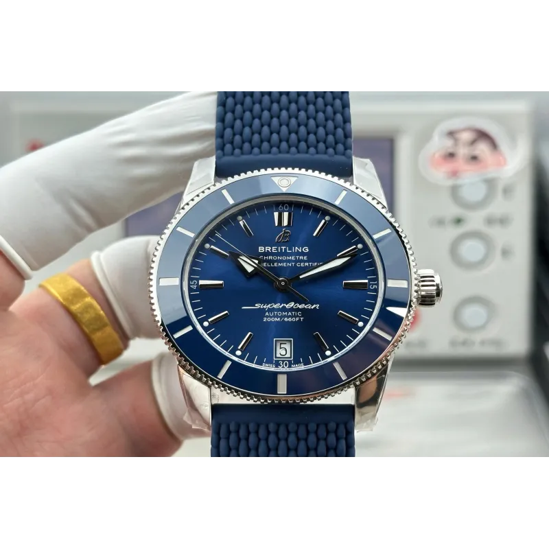 Breitling ocean Heritage AB2020161C1S1 Replica - Blue Dial Rubber Strap