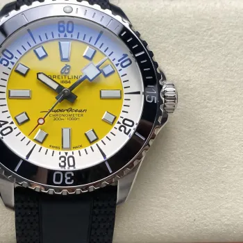 Breitling ocean Automatic A17375211I1S1 Replica - Yellow Dial Stainless Steel
