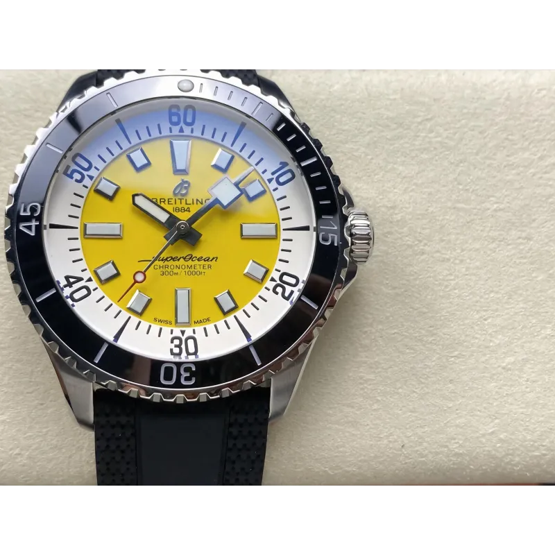 Breitling ocean Automatic A17375211I1S1 Replica - Yellow Dial Stainless Steel