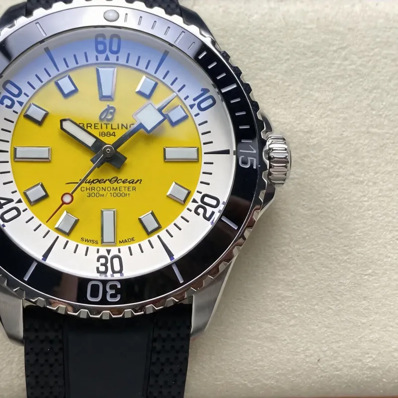 Breitling ocean Automatic A17375211I1S1 Replica - Yellow Dial Stainless Steel