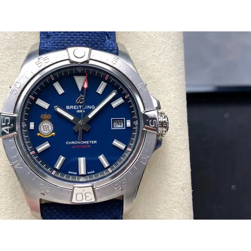 Breitling Avenger A173281A1C1X1 Replica - Blue Dial Fluted Bezel