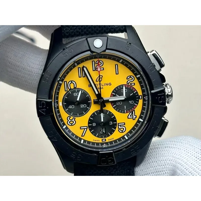 Breitling Avenger B01 Chronograph 44 Night Mission SB0147101I1X2 Replica - Yellow Dial