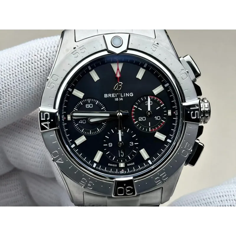 Breitling Chronomat B01 42 AB0147101B1A1 Replica - Black Dial Stainless Steel