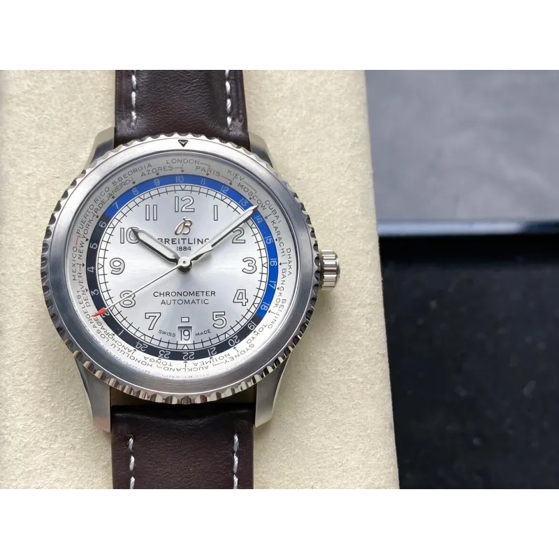 Breitling Navitimer 8 B35 Automatic Unitime 43 AB3521U01G1P1 Replica - Silver Dial