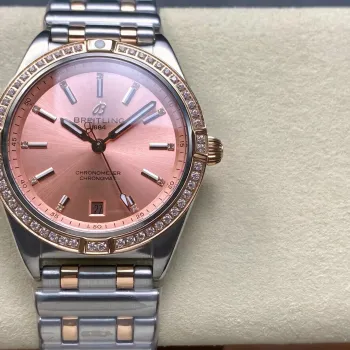 Breitling Chronomat Women's U10380591K1U1 Replica - Copper Dial Fluted Bezel