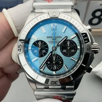 Breitling Chronomat PB0134101C1S1 Replica - Ice Blue Dial Fluted Bezel