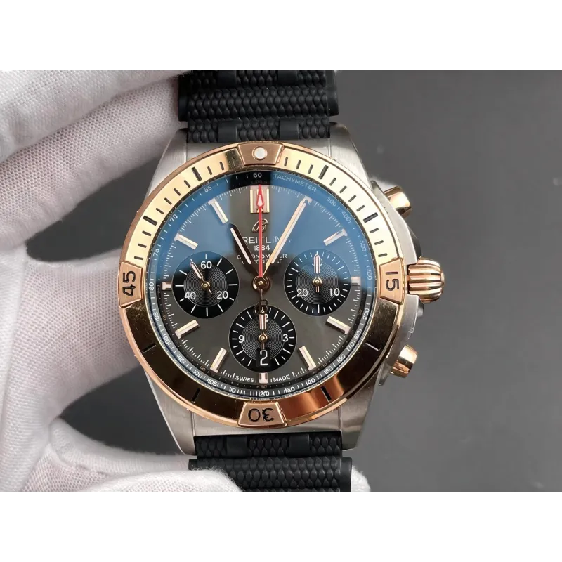 Breitling Chronomat UB0134101B1S1 Replica - Grey Dial Fluted Bezel
