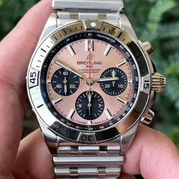 Breitling Chronomat AB0134101K1A1 Replica - Beige Dial Fluted Bezel