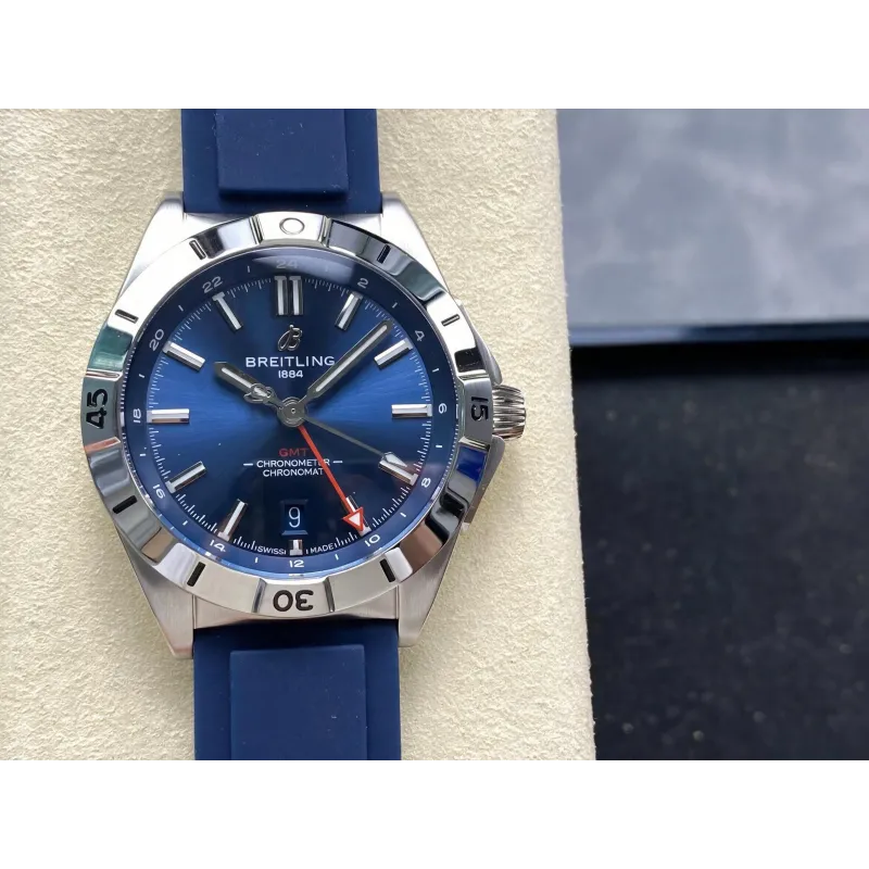 Breitling Chronomat A32398101C1A1 Replica - Blue Dial Fluted Bezel