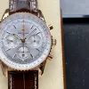Breitling Navitimer RB0139211G1P1 Replica - Silver Dial Fluted Bezel