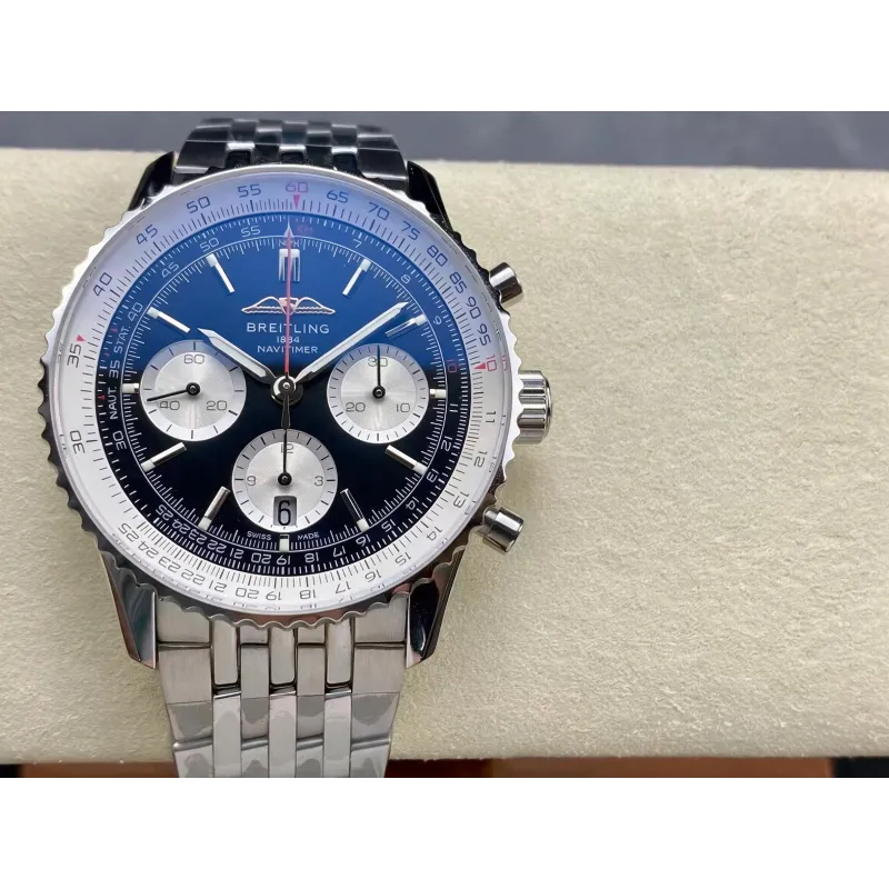 Breitling Navitimer AB0138211B1A1 Replica - Black Dial Fluted Bezel
