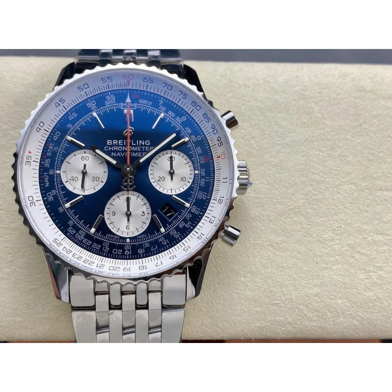 Breitling Navitimer AB0127211C1A1 Replica - Blue Dial Fluted Bezel