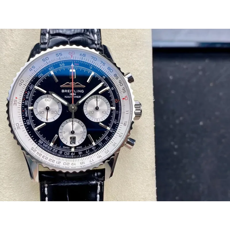 Breitling Navitimer AB0137211B1P1 Replica - Black Dial Fluted Bezel