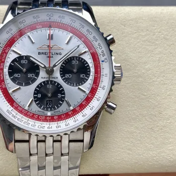 Breitling Navitimer AB01383B1G1A1 Replica - Silver Dial Fluted Bezel