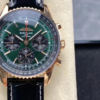 Breitling Navitimer RB0137241L1P1 Replica - Green Dial Fluted Bezel