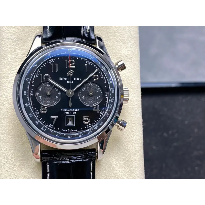 Breitling Premier AB0145221B1P1 Replica - Black Dial Stainless Steel