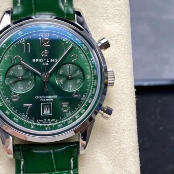 Breitling Premier AB0145371L1P2 Replica - Green Dial Stainless Steel