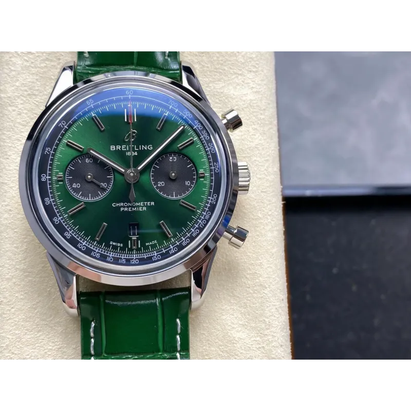 Breitling Premier AB0118221L1P1 Replica - Green Dial Stainless Steel