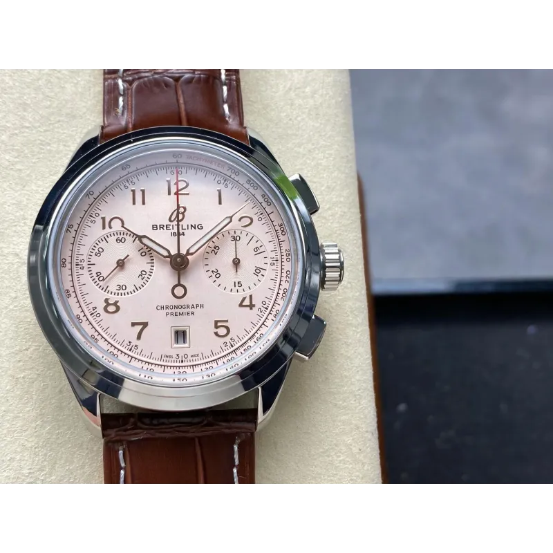 Breitling Premier B01 Chronograph 42 AB0145211G1P2 Replica - Silver Dial