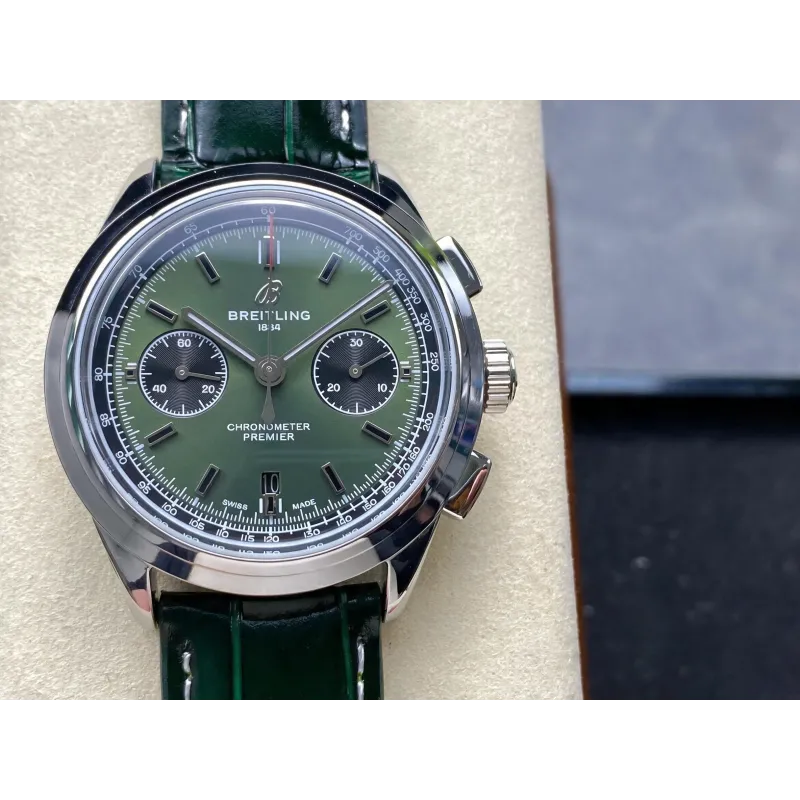 Breitling Premier B01 Chronograph 42 Bentley British Racing Green AB0118A11L1X1 Replica - Green Dial
