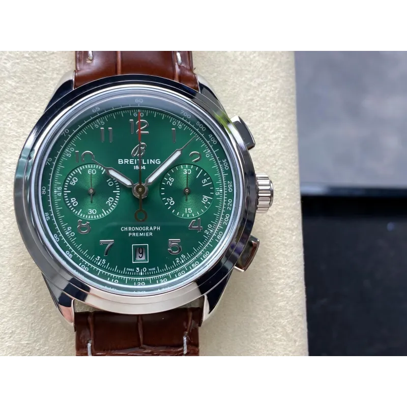 Breitling Premier B01 Chronograph 42 AB0145371L1P1 Replica - Green Dial