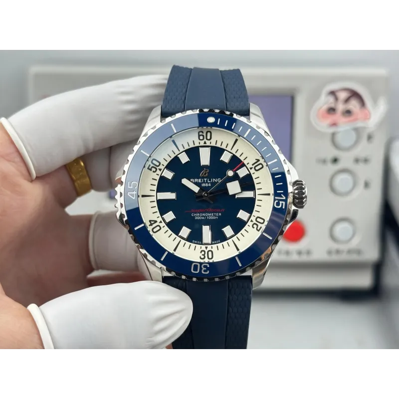 Breitling ocean Automatic 46 A17378211B1S1 Replica - Cream Dial Rubber Strap