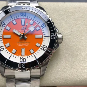 Breitling ocean Automatic 42 A17376211O2A1 Replica - Orange Dial Stainless Steel