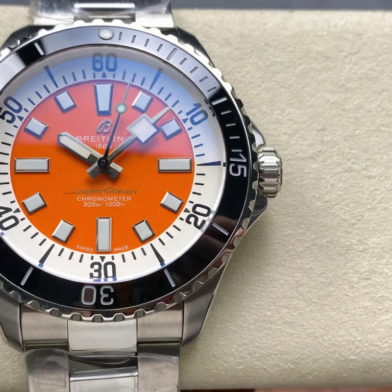Breitling ocean Automatic 42 A17376211O2A1 Replica - Orange Dial Stainless Steel