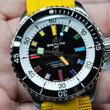 Breitling ocean A17375211B2S4 Replica - Black Dial Fluted Bezel