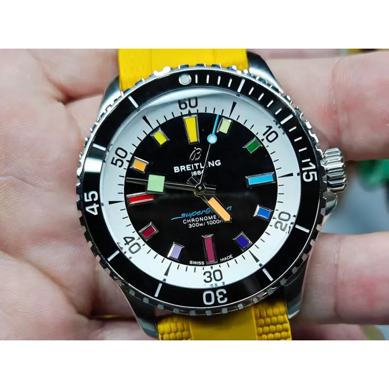 Breitling ocean A17375211B2S4 Replica - Black Dial Fluted Bezel