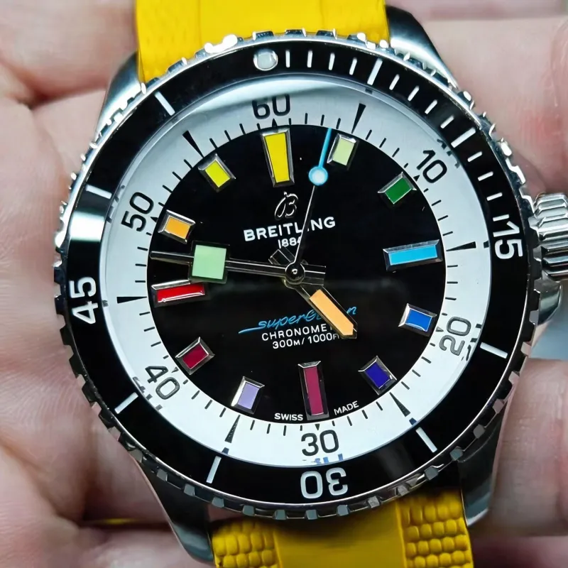 Breitling ocean A17375211B2S4 Replica - Black Dial Fluted Bezel
