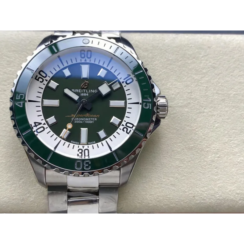 Breitling ocean Automatic 44 A17376A31L1A1 Replica - Green Dial Stainless Steel