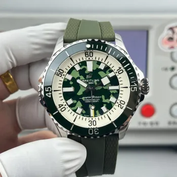 Breitling ocean Automatic 46 E10379D31L1S1 Replica - Green Dial Rubber Strap