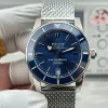 Breitling ocean Heritage Style AB2010161C1A1 Replica - Blue Dial Milanese Mesh