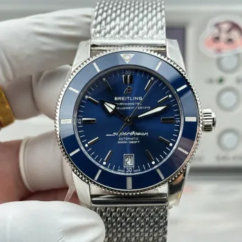 Breitling ocean Heritage Style AB2010161C1A1 Replica - Blue Dial Milanese Mesh