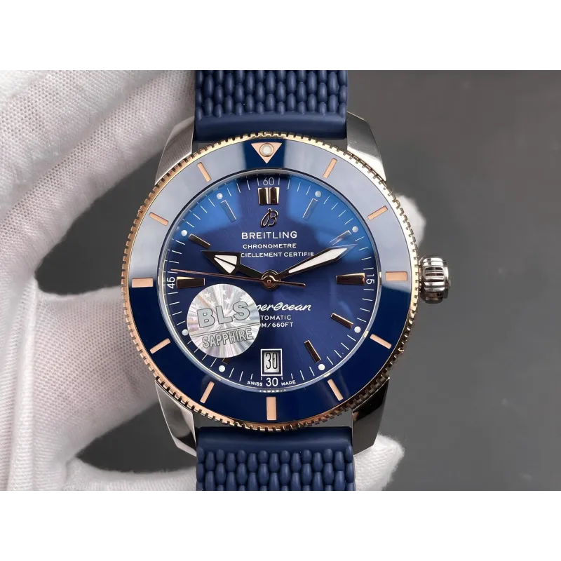 Breitling ocean UB3112161C1S1 Replica - Blue Dial Fluted Bezel