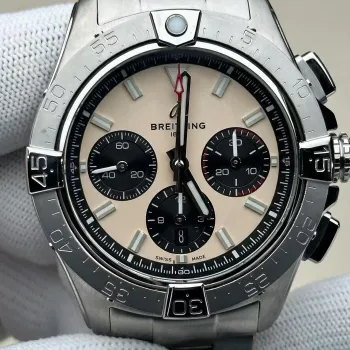 Breitling Chronomat B01 44 AB0147101A1A1 Replica - Beige Dial Stainless Steel