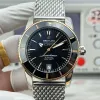 Breitling ocean Heritage UB2010121B1A1 Replica - Black Dial Milanese Mesh
