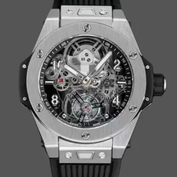 Hublot Big Bang Tourbillon BB-TB-45-SK Replica - Rubber Strap Stainless Steel