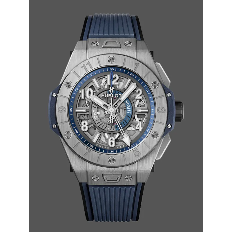 Hublot Big Bang Unico GMT 471.NX.7112.RX Replica - Rubber Strap Titanium