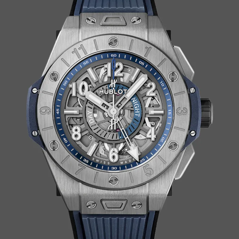 Hublot Big Bang Unico GMT 471.NX.7112.RX Replica - Rubber Strap Titanium