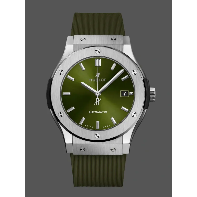 Hublot Classic Fusion Titanium Green 542.NX.8970.RX Replica - Green Dial