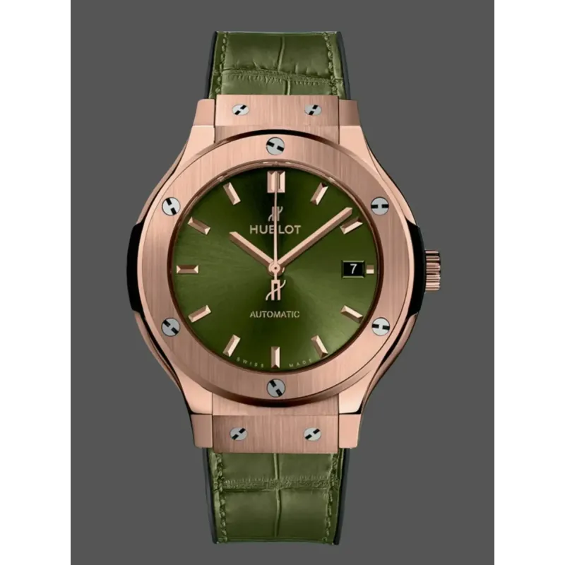 Hublot Classic Fusion King Gold Green Unisex CLASSIC FUSION KING GOLD GREEN 38MM Replica - Green Dial