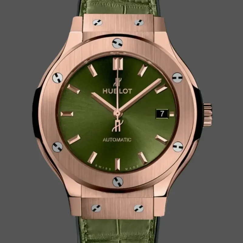 Hublot Classic Fusion King Gold Green Unisex CLASSIC FUSION KING GOLD GREEN 38MM Replica - Green Dial