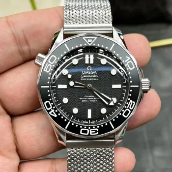 Omega Seamaster 210.30.42.20.01.010 Replica - Black Dial Fluted Bezel