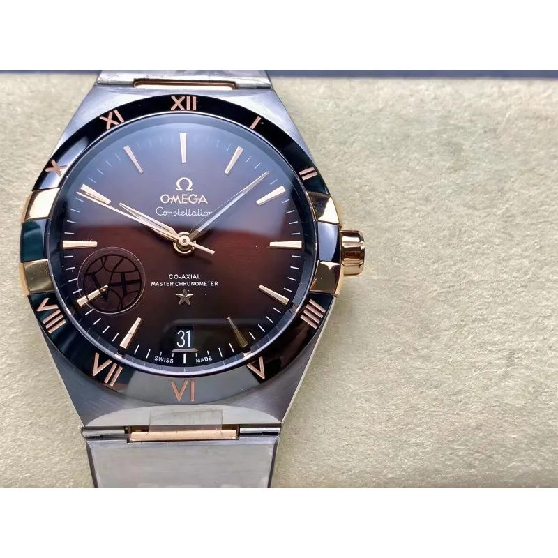 Omega Constellation 131.20.41.21.13.001 (TWO-TONE BRACELET VERSION) Replica - Red Dial