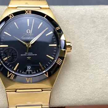 Omega Constellation 131.63.41.21.01.001 (YELLOW GOLD BRACELET) Replica - Black Dial
